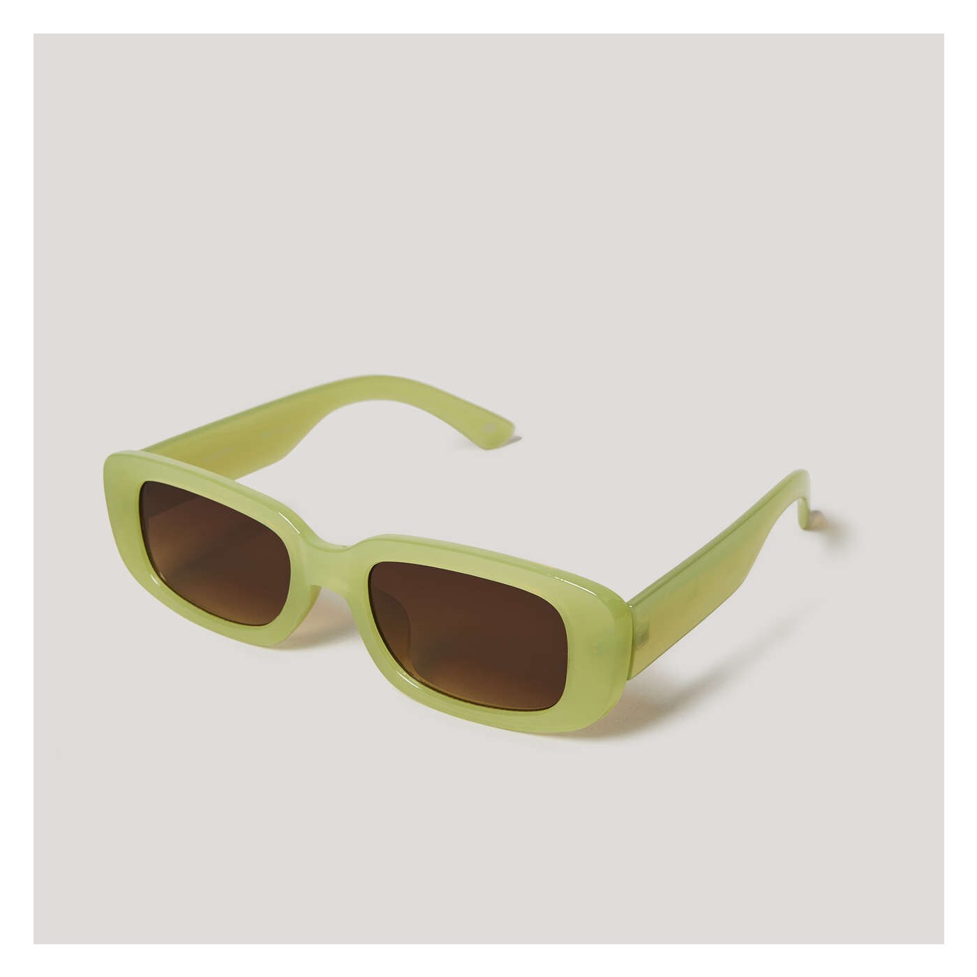 Rectangle Sunglasses in Lime Green from Joe Fresh